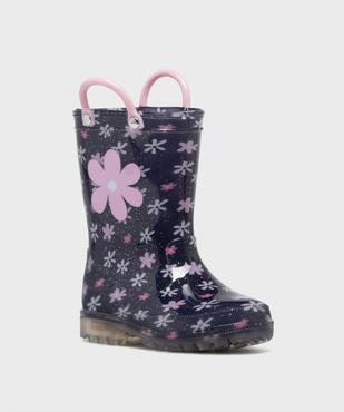 Bottes de pluie à motifs fleuris et semelle lumineuse fille - Lovely Wings vue2 - LOVELY WINGS - GEMO