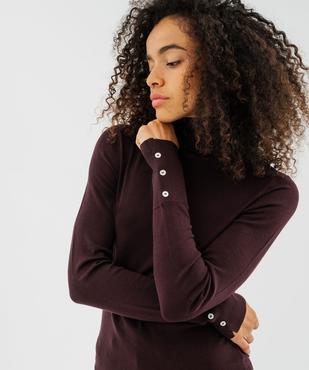 Pull à col roulée en maille fine femme vue3 - GEMO 4G FEMME - GEMO