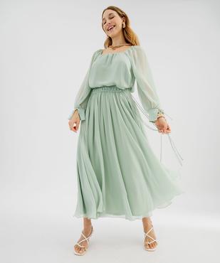 Blouse manches longues en voile femme vue4 - GEMO 4G FEMME - GEMO