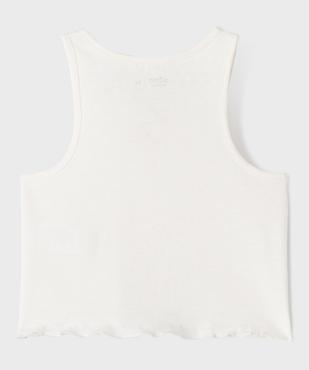 Débardeur en jersey de coton flammé finition roulottée fille vue3 - GEMO 4G FILLE - GEMO