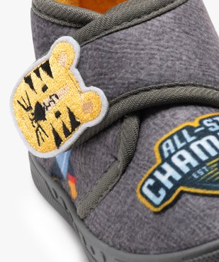 Chaussons bébé garçon à scratch tête de chat - Beppi vue6 - BEPPI - GEMO
