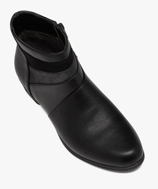Boots femme confort unies à petit talon vue5 - GEMO (CONFORT) - GEMO