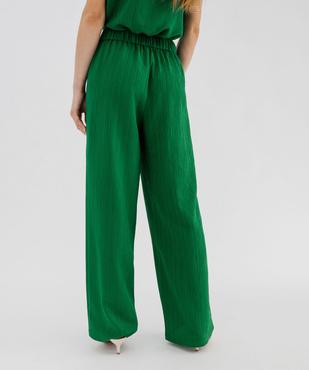 Pantalon ample, fluide et texturée femme vue4 - GEMO(FEMME PAP) - GEMO