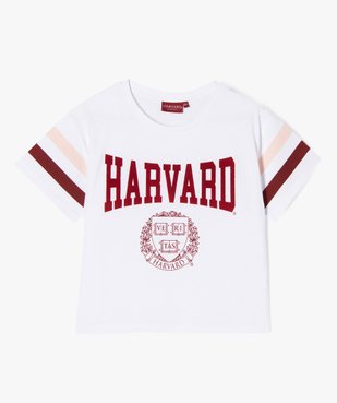 Tee-shirt large et court à manches courtes fille - Harvard vue1 - HARVARD - GEMO