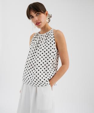 Blouse sans manches en viscose à pois femme vue4 - GEMO 4G FEMME - GEMO