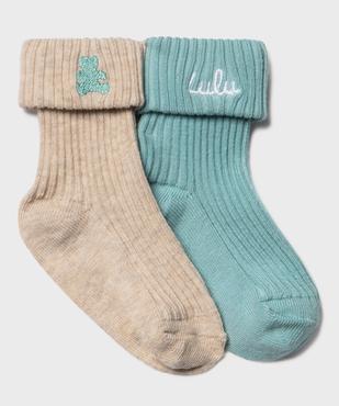 Bottons bébé avec motif brodé sur la tige bébé garçon (lot de 2) - LuluCastagnette vue1 - LULUCASTAGNETTE - GEMO