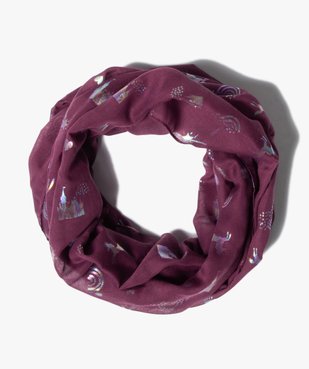 Foulard fille forme snood avec motifs pailletés vue1 - GEMO C4G FILLE - GEMO