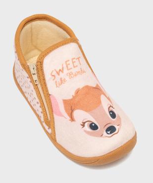 Chaussons en velours zippées moelleux imprimé Bambi fille - Disney vue5 - BAMBI - GEMO