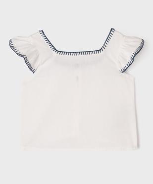 Chemise avec manches à volants fille vue2 - GEMO (ENFANT) - GEMO