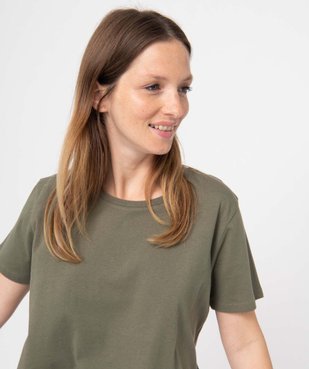 Tee-shirt femme à manches courtes avec dos plus long vue2 - GEMO(FEMME PAP) - GEMO