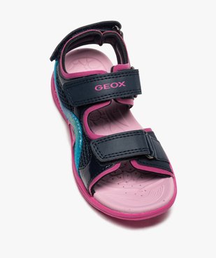 Sandales sport fille à détails brillants fermeture scratchs - Geox vue5 - GEOX - GEMO