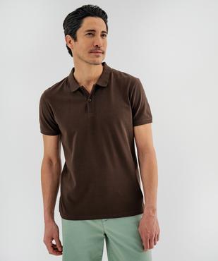Polo manches courtes en coton homme vue1 - GEMO (HOMME) - GEMO