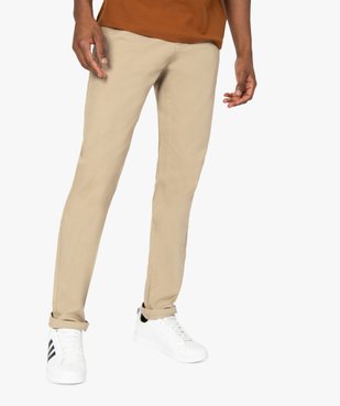 Pantalon homme chino 4 poches vue1 - GEMO (HOMME) - GEMO