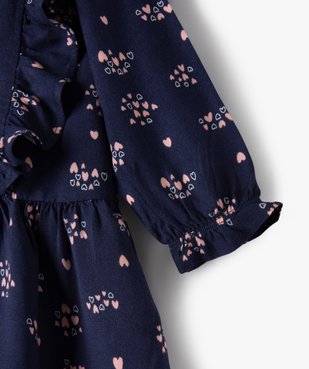 Robe bébé fille à motifs cœurs et volants sur le buste vue2 - GEMO(BEBE DEBT) - GEMO