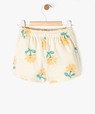 Short avec taille élastique froncée bébé fille vue3 - GEMO(BEBE DEBT) - GEMO