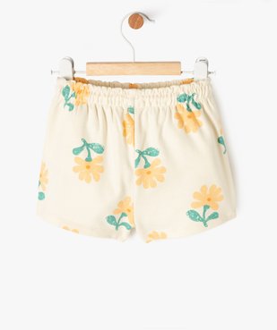 Short avec taille élastique froncée bébé fille vue3 - GEMO(BEBE DEBT) - GEMO