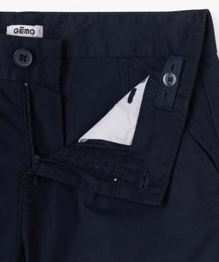 Bermuda en toile avec revers cousus garçon vue2 - GEMO (JUNIOR) - GEMO