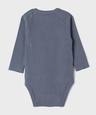 Body manches longues fermeture croisée bébé garçon (lot de 3) vue4 - GEMO 4G BEBE - GEMO