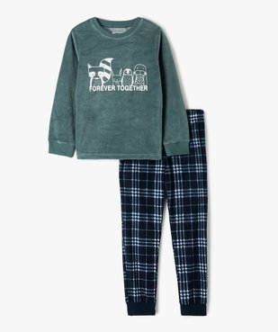 Pyjama garçon bimatière chaud et élégant vue1 - GEMO (ENFANT) - GEMO