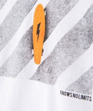 Tee-shirt garçon à manches courtes imprimé streetwear vue3 - GEMO (JUNIOR) - GEMO