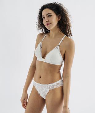 Soutien-gorge triangle avec mousses amovibles fermeture devant vue1 - GEMO(HOMWR FEM) - GEMO