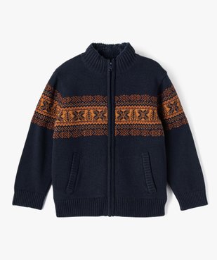 Gilet zippé avec doublure sherpa garçon vue2 - GEMO (ENFANT) - GEMO