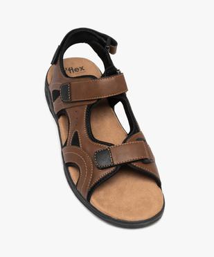 Sandales look sport gamme confort à scratch homme vue5 - G'FLEX - GEMO