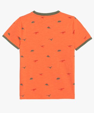 Tee-shirt garçon avec motifs dinosaures et finitions contrastantes vue3 - GEMO (ENFANT) - GEMO