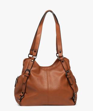 Sac à main grand format en matière grainée et souple femme vue1 - GEMO (ACCESS) - GEMO