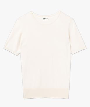 Pull à manches courtes en maille fine femme vue5 - GEMO 4G FEMME - GEMO