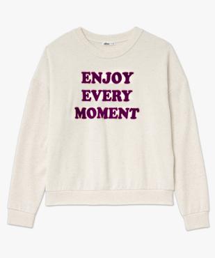 Sweat avec inscription velours et paillettes femme vue4 - GEMO(FEMME PAP) - GEMO