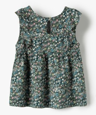 Blouse fille sans manches à motifs fleuris et volants vue3 - GEMO (ENFANT) - GEMO