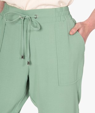 Pantalon femme fluide coupe ample resserrée dans le bas vue2 - GEMO(FEMME PAP) - GEMO