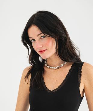 Débardeur en viscose double porté femme vue2 - GEMO 4G FEMME - GEMO