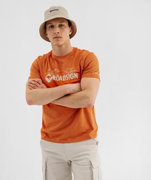 Tee-shirt manches courtes avec motif grands espaces homme - Roadsign vue3 - ROADSIGN GEMO FOR GOOD D - GEMO