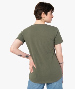 Tee-shirt femme à manches courtes avec dos plus long vue3 - GEMO(FEMME PAP) - GEMO