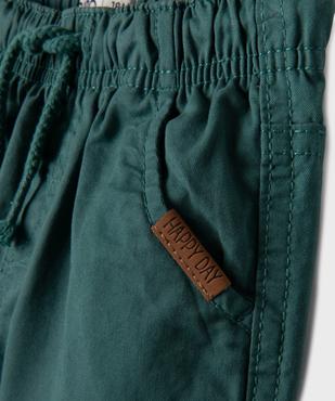 Bermuda en coton avec taille ajustable bébé garçon vue2 - GEMO(BEBE DEBT) - GEMO