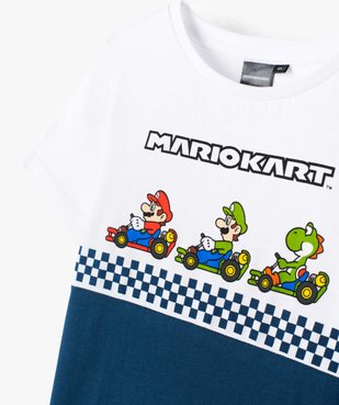 Tee-shirt garçon bicolore à manches courtes - Mario Kart vue3 - MARIO - GEMO