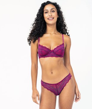 Soutien-gorge à armatures forme corbeille en dentelle vue3 - GEMO(HOMWR FEM) - GEMO