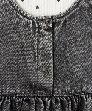 Ensemble 2 pièces bébé fille tee-shirt et robe en jean vue3 - GEMO(BEBE DEBT) - GEMO