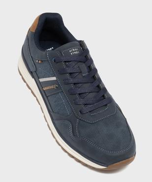 Baskets basses multitextures homme - Urban Steps vue6 - URBAN STEPS - GEMO