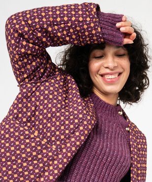 Veste matelassée en viscose imprimée femme vue2 - GEMO 4G FEMME - GEMO