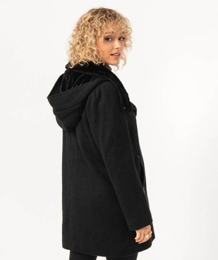 Manteau en maille avec col fourrure imitation femme  vue3 - GEMO(FEMME PAP) - GEMO