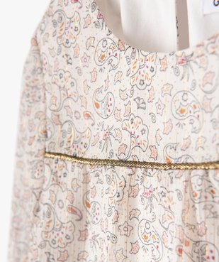 Chemise fille à motifs fleuris et rayures brillantes vue3 - GEMO (ENFANT) - GEMO