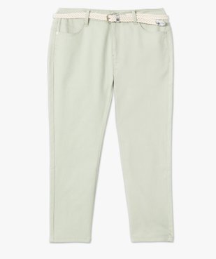 Pantacourt femme  en toile extensible avec ceinture tressée vue4 - GEMO(FEMME PAP) - GEMO