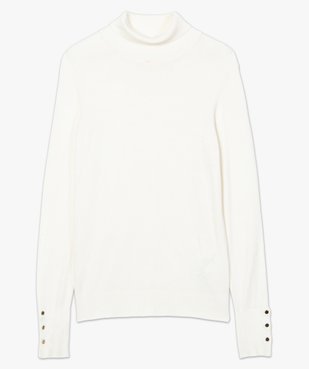 Pull femme à col roulé et boutons sur les poignets vue4 - GEMO(FEMME PAP) - GEMO
