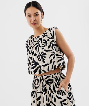 Blouse sans manches forme blousante femme vue1 - GEMO(FEMME PAP) - GEMO