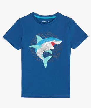 Tee-shirt garçon avec motif en sequins réversibles vue1 - GEMO (ENFANT) - GEMO