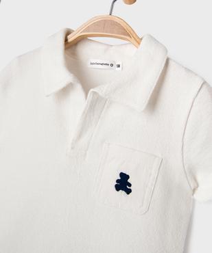 Polo manches courtes en coton bouclette bébé garçon - LuluCastagnette vue2 - GEMO