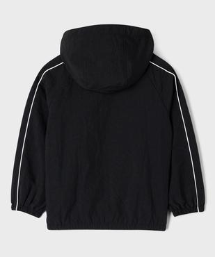 Veste de sport à capuche en toile parachute garçon vue4 - GEMO (ENFANT) - GEMO